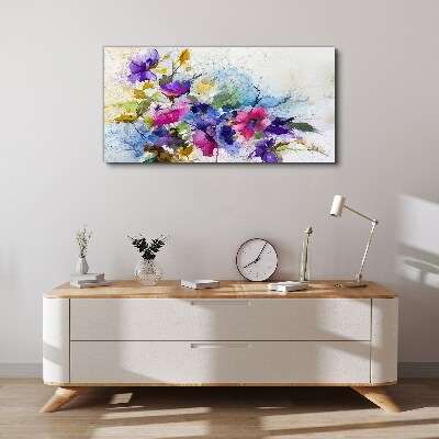 Floral explosion of colors Print on canvas