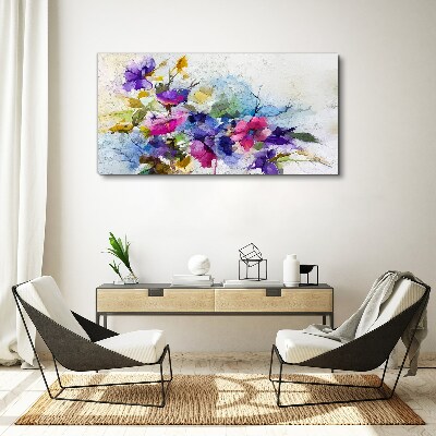 Floral explosion of colors Print on canvas