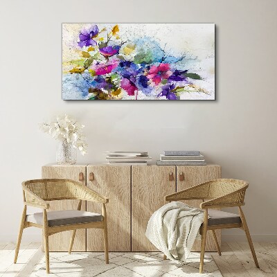 Floral explosion of colors Print on canvas