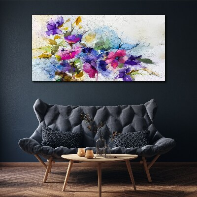 Floral explosion of colors Print on canvas