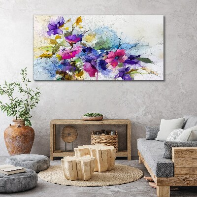 Floral explosion of colors Print on canvas