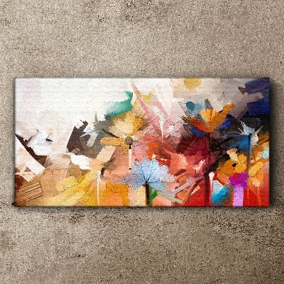 Colorful flowers in abstract style Print on canvas