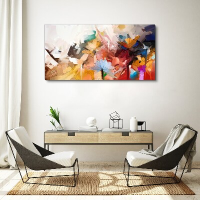 Colorful flowers in abstract style Print on canvas
