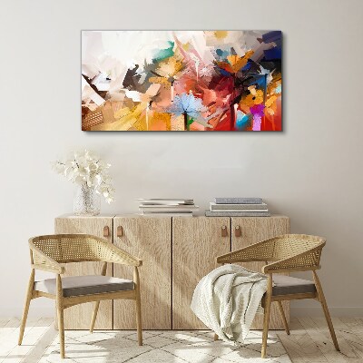 Colorful flowers in abstract style Print on canvas