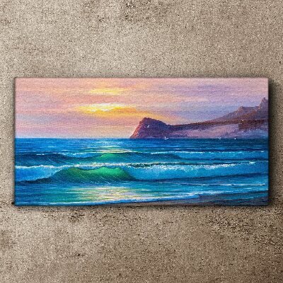 A quiet morning by the ocean Print on canvas