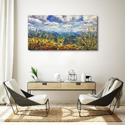 Summer mountain landscapes Print on canvas