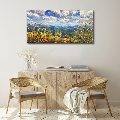 Summer mountain landscapes Print on canvas