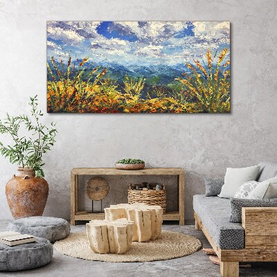 Summer mountain landscapes Print on canvas