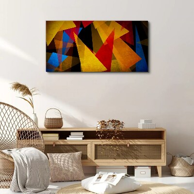 Geometry abstraction threesome Canvas Wall art