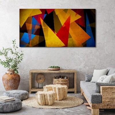 Geometry abstraction threesome Canvas Wall art