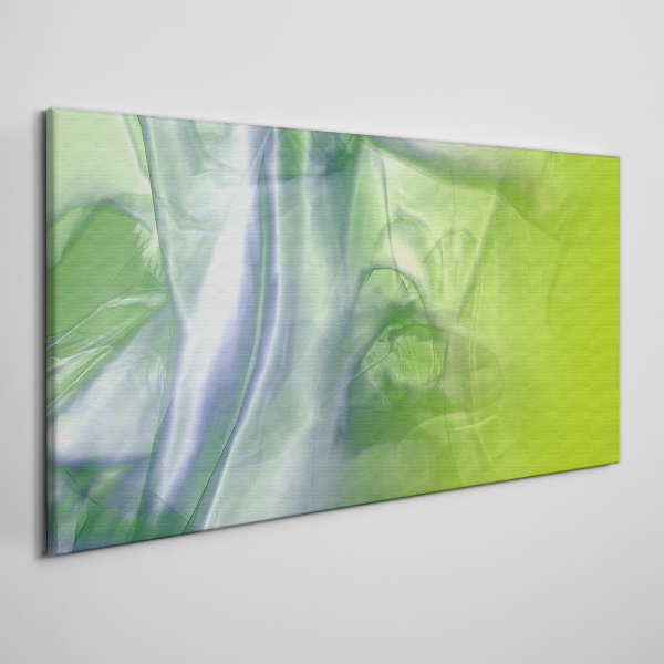 Transparency and Green Print on canvas