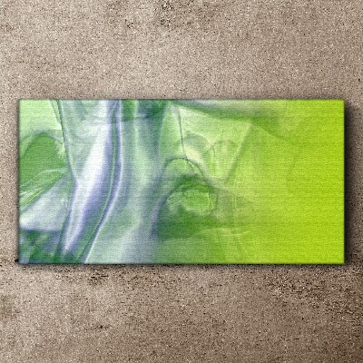 Transparency and Green Print on canvas