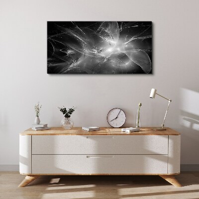 Futuristic abstractions in monochrome Print on canvas