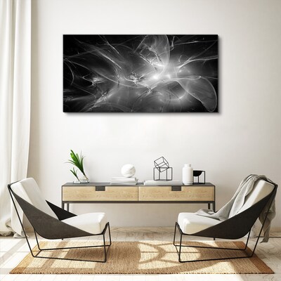 Futuristic abstractions in monochrome Print on canvas