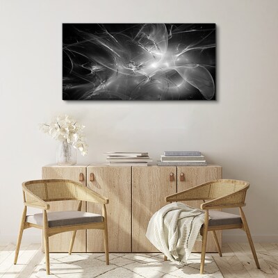 Futuristic abstractions in monochrome Print on canvas