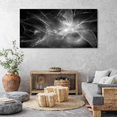 Futuristic abstractions in monochrome Print on canvas