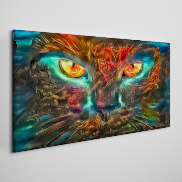 Mystery Cat Eyes Canvas wall art