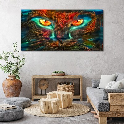 Mystery Cat Eyes Canvas wall art