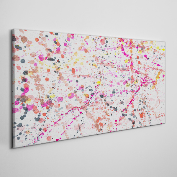 Colored spots on a white background Canvas wall art