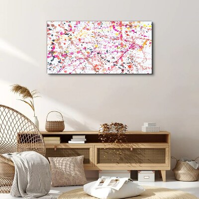 Colored spots on a white background Canvas wall art