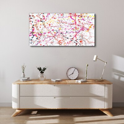 Colored spots on a white background Canvas wall art
