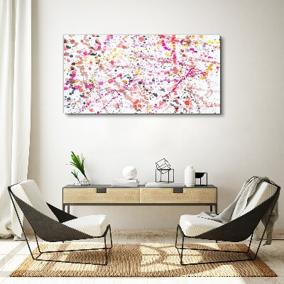 Colored spots on a white background Canvas wall art