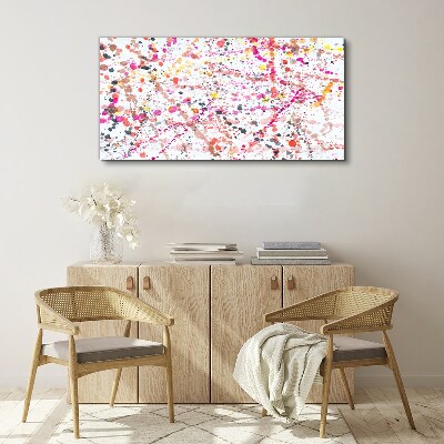 Colored spots on a white background Canvas wall art