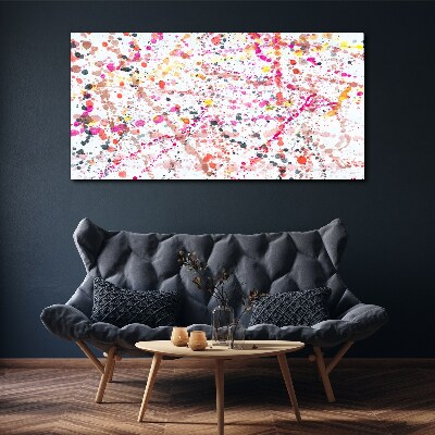 Colored spots on a white background Canvas wall art