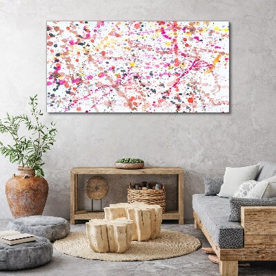 Colored spots on a white background Canvas wall art