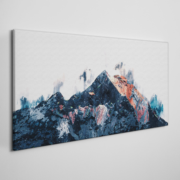 Mountain panorama in abstract form Print on canvas