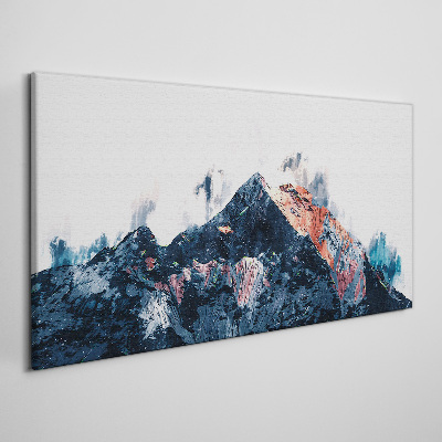 Mountain panorama in abstract form Print on canvas