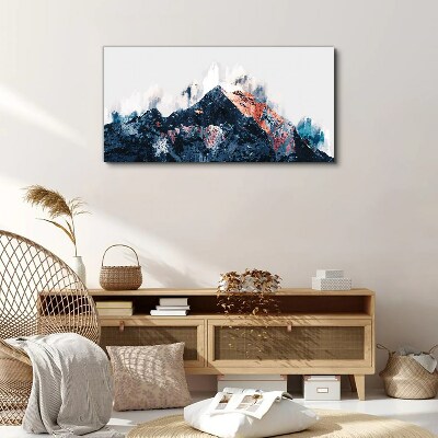 Mountain panorama in abstract form Print on canvas
