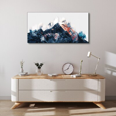 Mountain panorama in abstract form Print on canvas