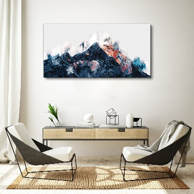 Mountain panorama in abstract form Print on canvas