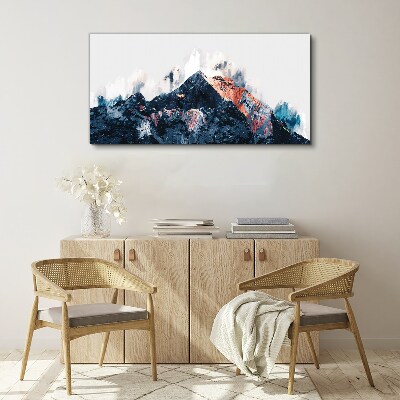 Mountain panorama in abstract form Print on canvas