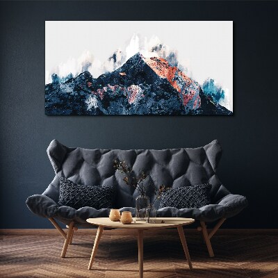 Mountain panorama in abstract form Print on canvas