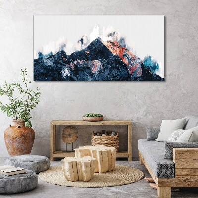 Mountain panorama in abstract form Print on canvas
