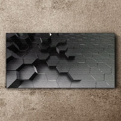 Geometric structures in shades of gray Canvas wall art