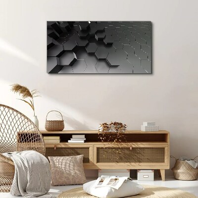 Modern hexagons Canvas Wall art