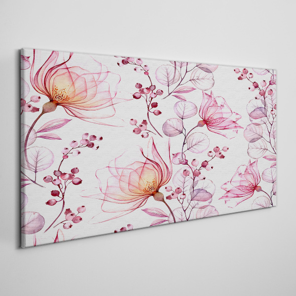 Floral dance in pastel shades Print on canvas