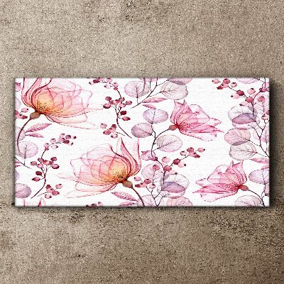 Floral dance in pastel shades Print on canvas