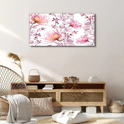 Floral dance in pastel shades Print on canvas