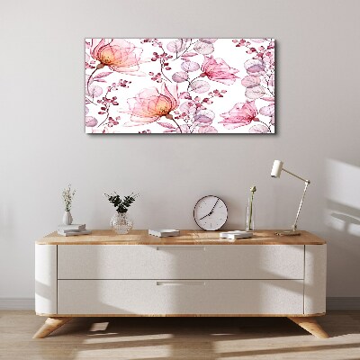 Floral dance in pastel shades Print on canvas