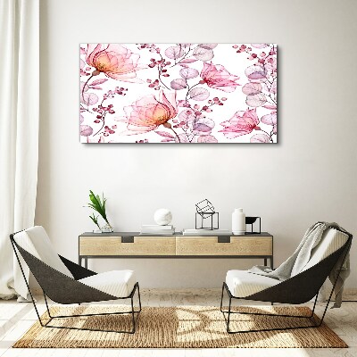 Floral dance in pastel shades Print on canvas