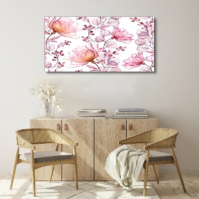 Floral dance in pastel shades Print on canvas