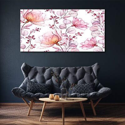 Floral dance in pastel shades Print on canvas