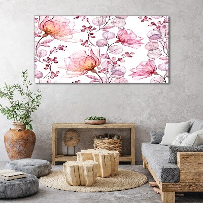 Floral dance in pastel shades Print on canvas
