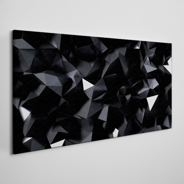 Black Geometric Mosaic Print on canvas