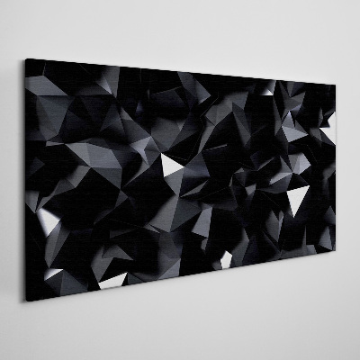 Black Geometric Mosaic Print on canvas