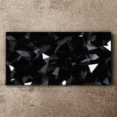 Black Geometric Mosaic Print on canvas